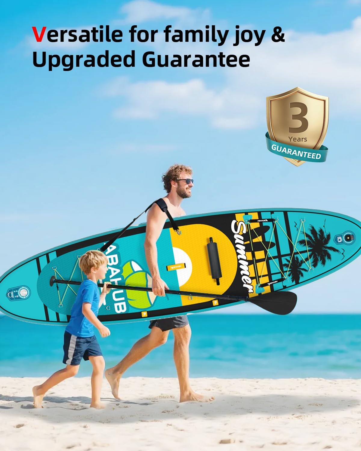 Abahub - Paddle Gonflable Adulte avec Siège - 320x78/84x15cm - Planche de SUP avec pagaie alu réglable et siège kayak. H