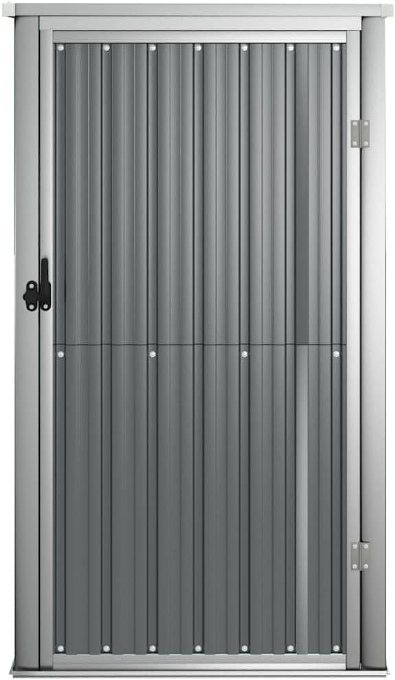 Abri de jardin - gris - 88x89x161 cm - acier galvanisé, robuste