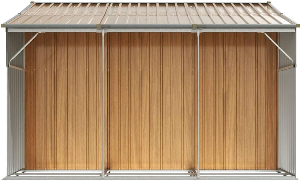 vidaXL - abri de jardin acier, 277x279x179 cm, toit incliné, rangement