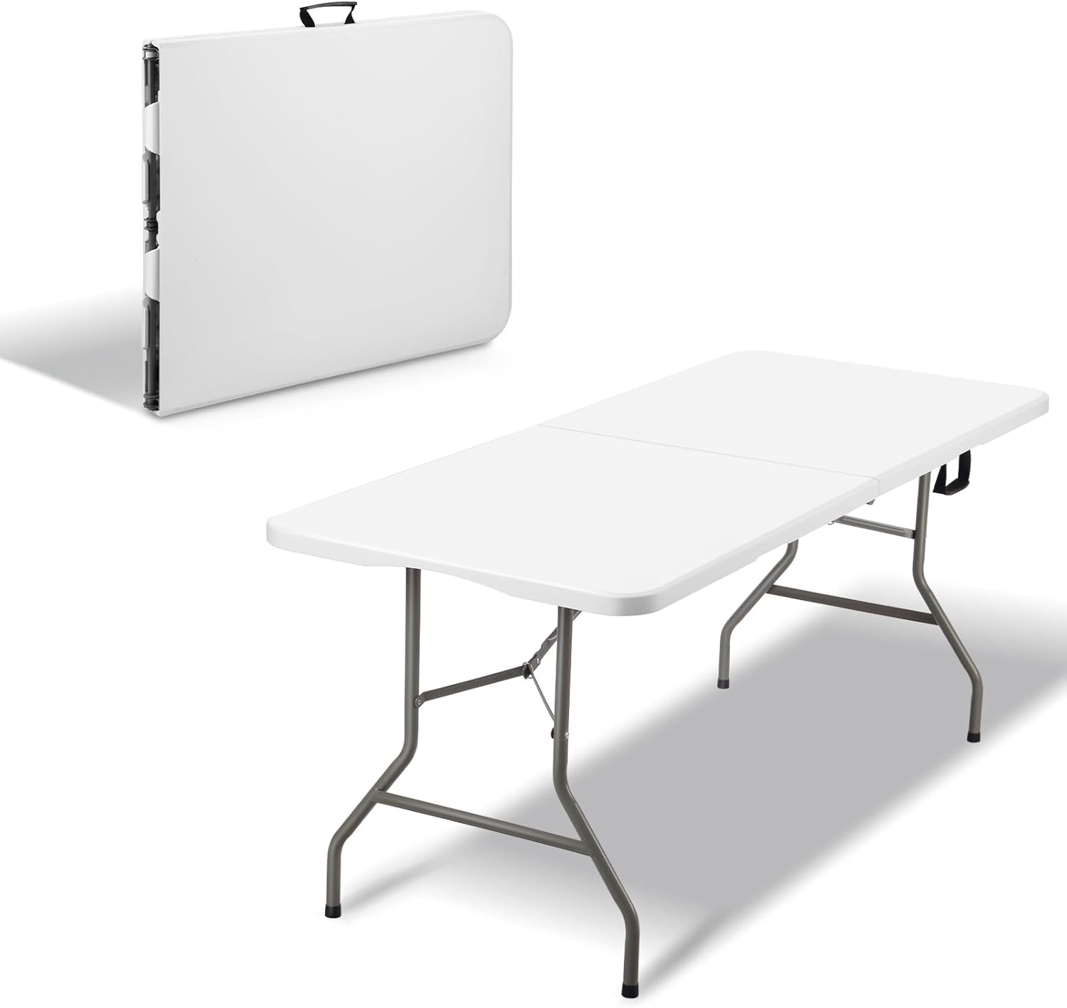 TEENO - barbecue charbon + table pliante 180x74x74 cm - gants inclus