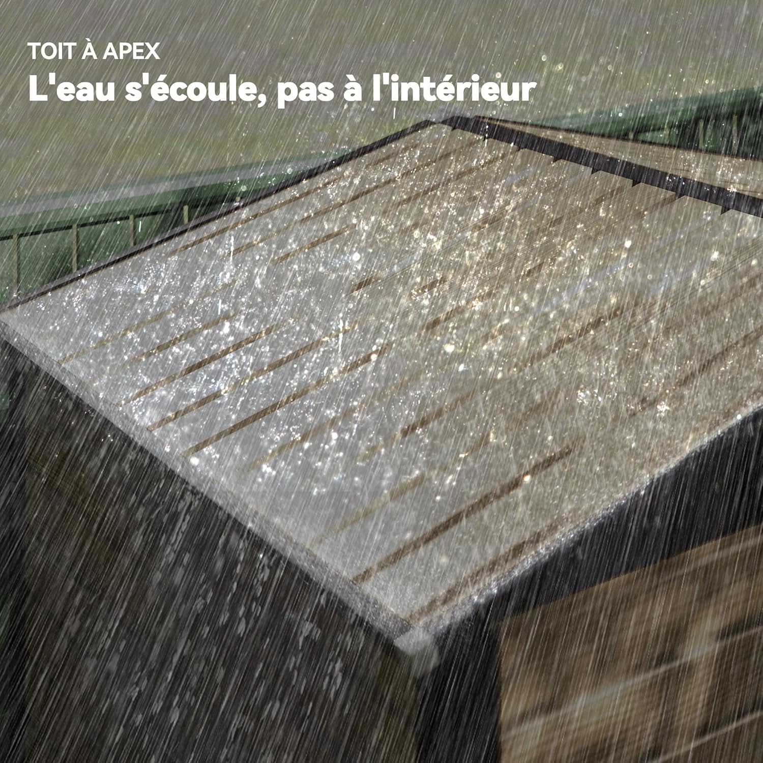 Outsunny Abri de Jardin en métal 2,27 m², Structure en Acier galvanisé améliorée, abri à Outils extérieur, toiture 2 pans avec aérations, Gants et Cadenas Inclus, 190x131x188cm, chêne