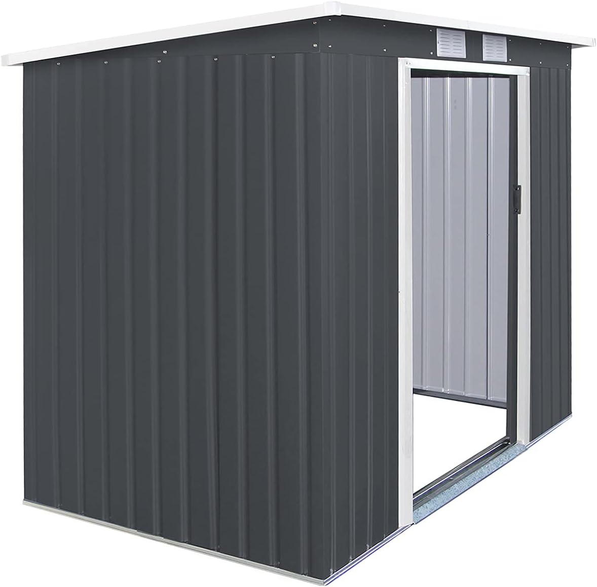 RELAX4LIFE - abri de jardin série 2,7m² - 213x130x173cm - acier, 2 portes, 2 fenêtres