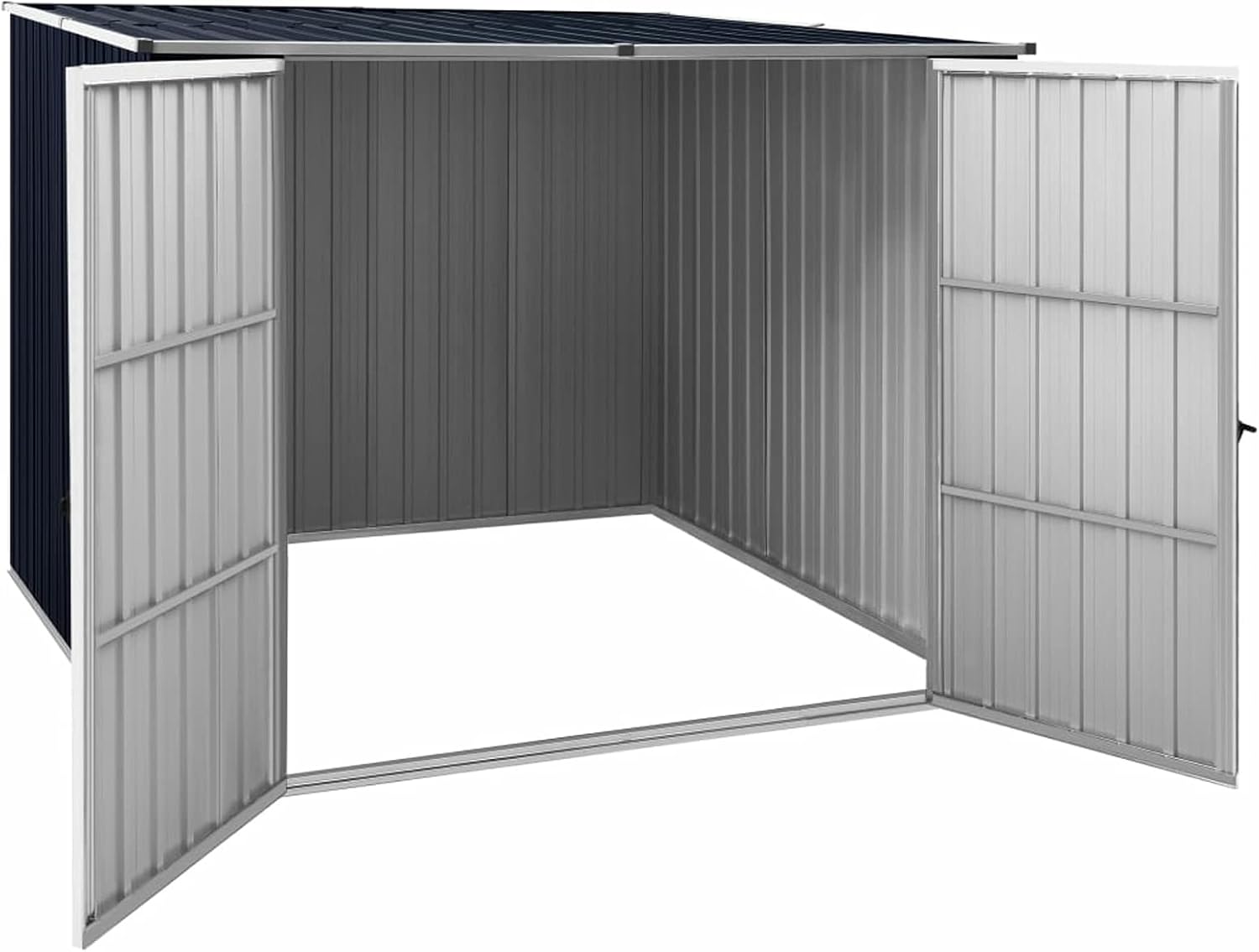 LAPOOH Abri de Jardin Anthracite 195x198x159 cm Acier galvanisé,Armoire De Jardin Exterieur,Abri De Jardin,Meuble Exterieur Rangement