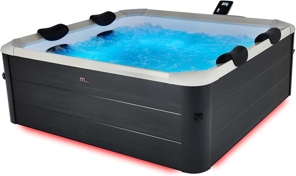 MSPA - Oslo Aero Plus - 180 cm carré - 6 places, jets air/eau, 8 filtres inclus