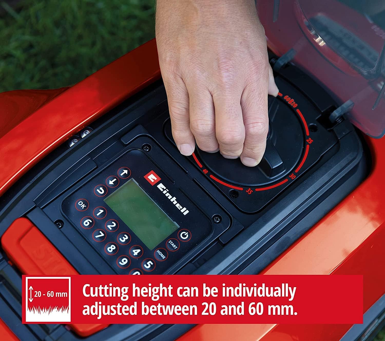 Einhell - robot tondeuse FREELEXO 1200 - 1200m² - LCD, Bluetooth, 18V, batterie 5,2Ah