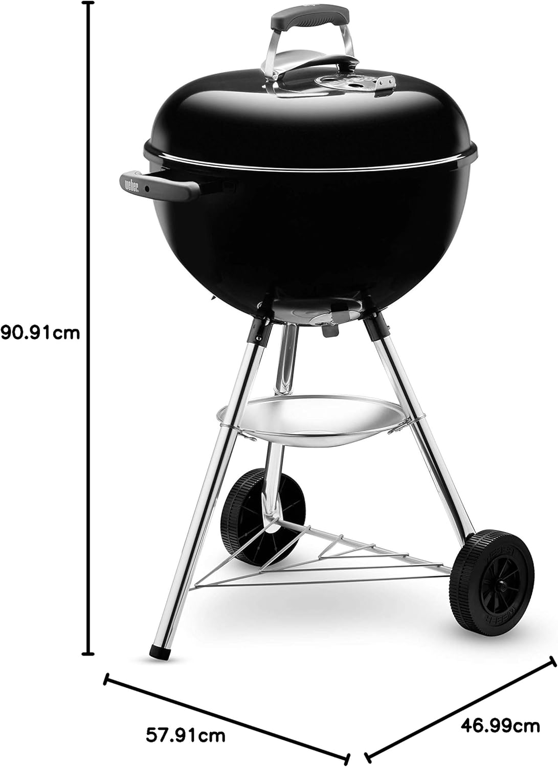 Weber - Bar-B-Kettle - 47 cm - barbecue charbon acier émaillé, bac cendres