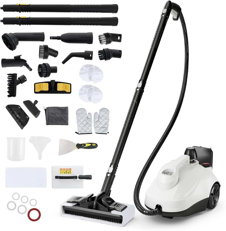 RELAX4LIFE - Nettoyeur vapeur 1,9L - 2000W, 5 bar, 15 accessoires