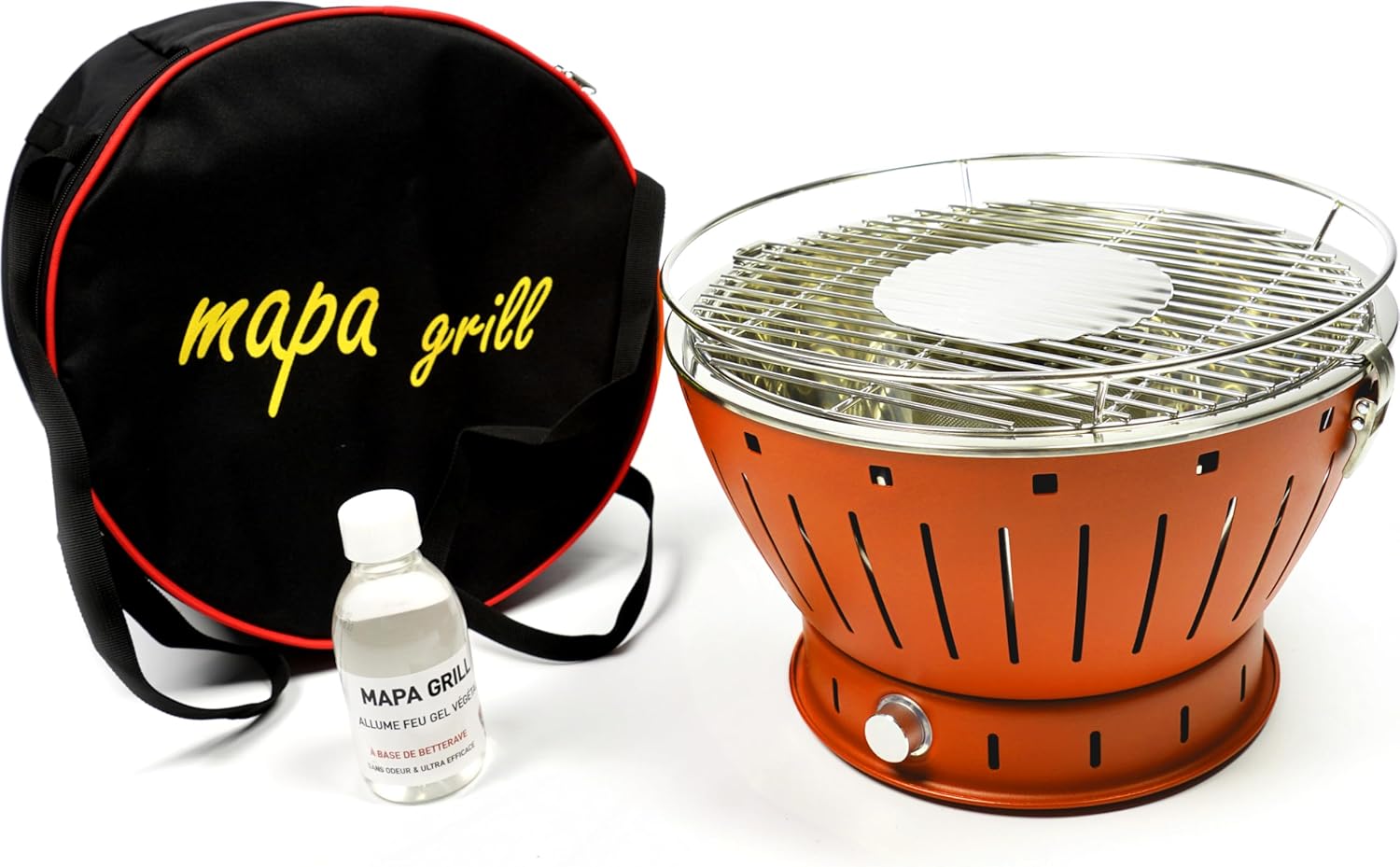 Mapa Grill - Barbecue portable sans fumée - 35cm diamètre - charbon de bois