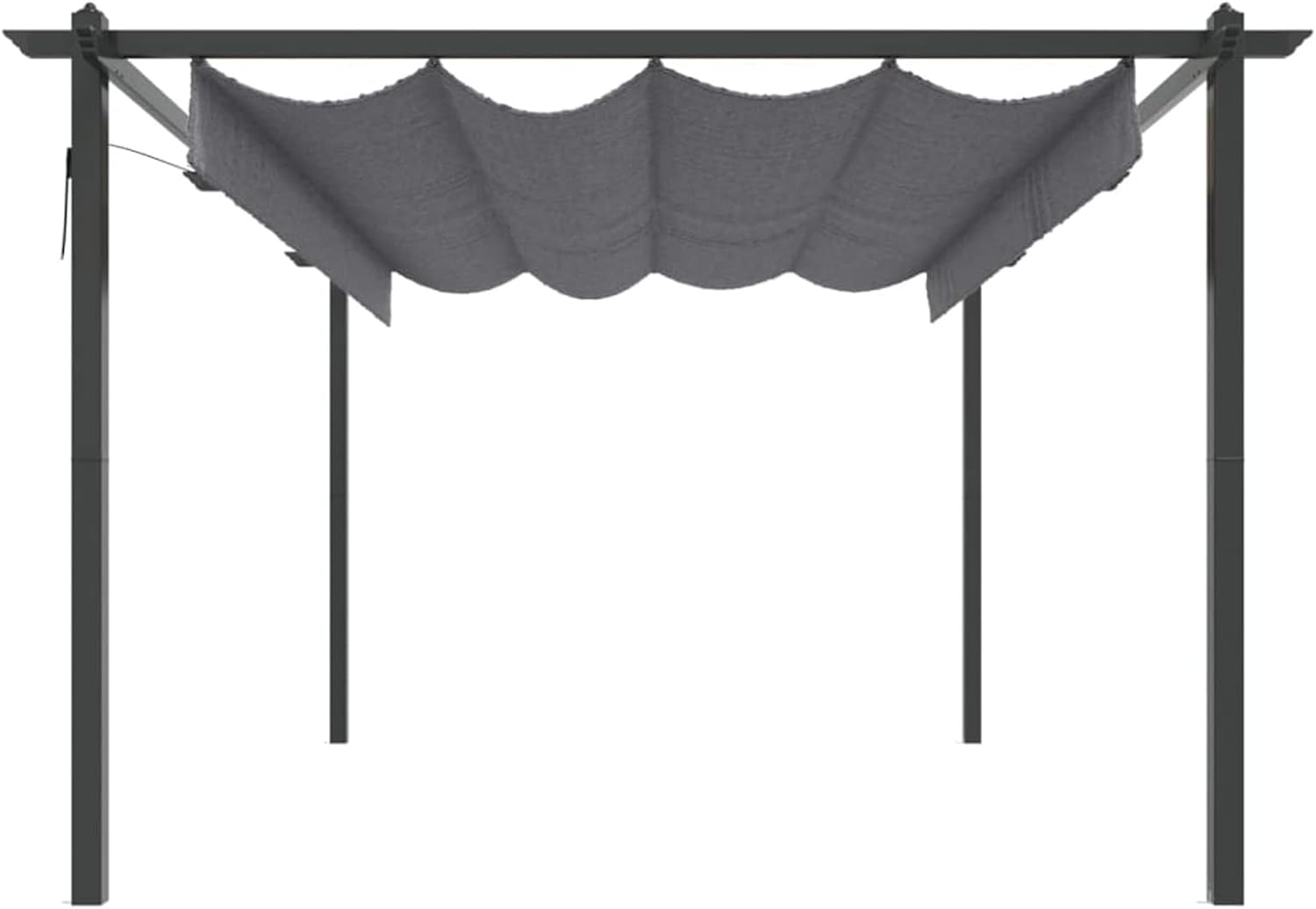 Homgoday - tonnelle extensible 4x3m, toit ouvrant, protection UV, anthracite