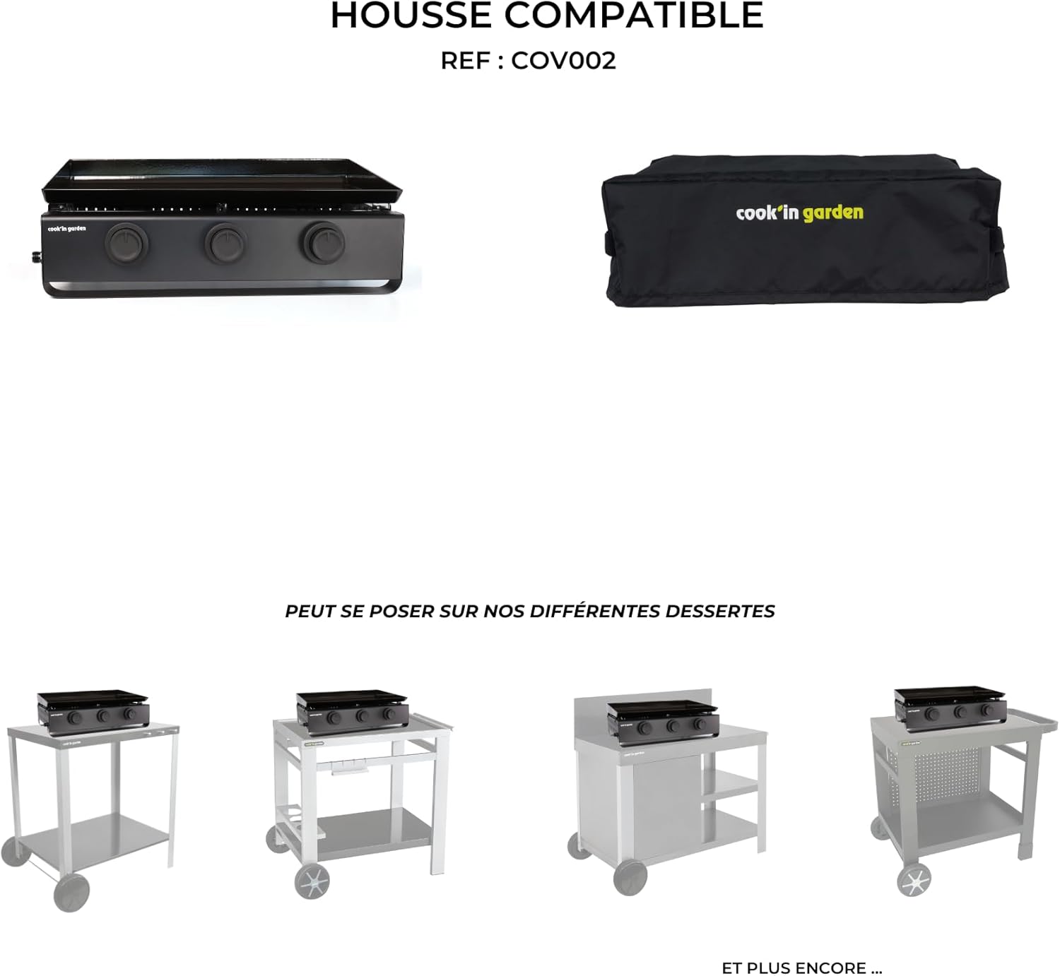 Cook'in Garden - Tempo 3 brûleurs - 6 kW - acier émaillé - bac amovible