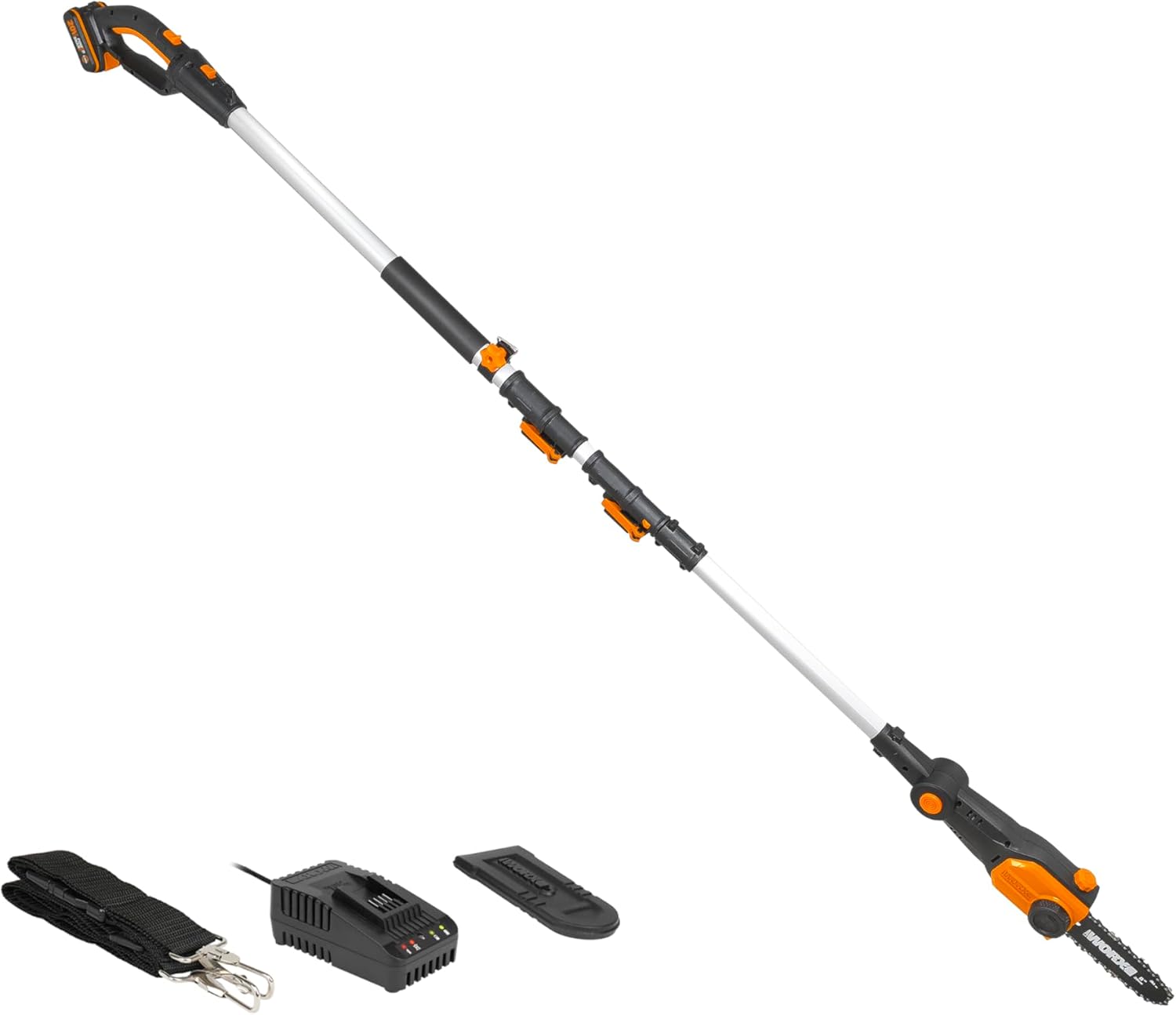 WORX - élagueuse sans fil, 20 cm, manche télescopique, 20V, WG349E
