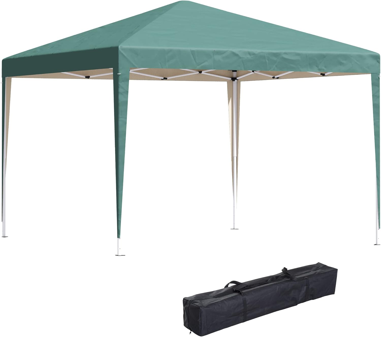 Outsunny - tonnelle pliante 3x3m - anti-UV, sac de transport, acier, vert
