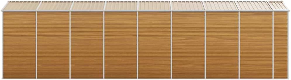 vidaXL Abri de Jardin Marron Clair 191x725x198 cm Acier galvanisé