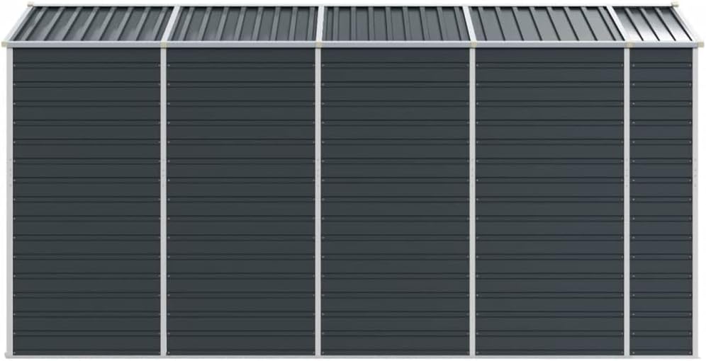vidaXL - Abri de jardin anthracite 191x385x198 cm acier galvanisé