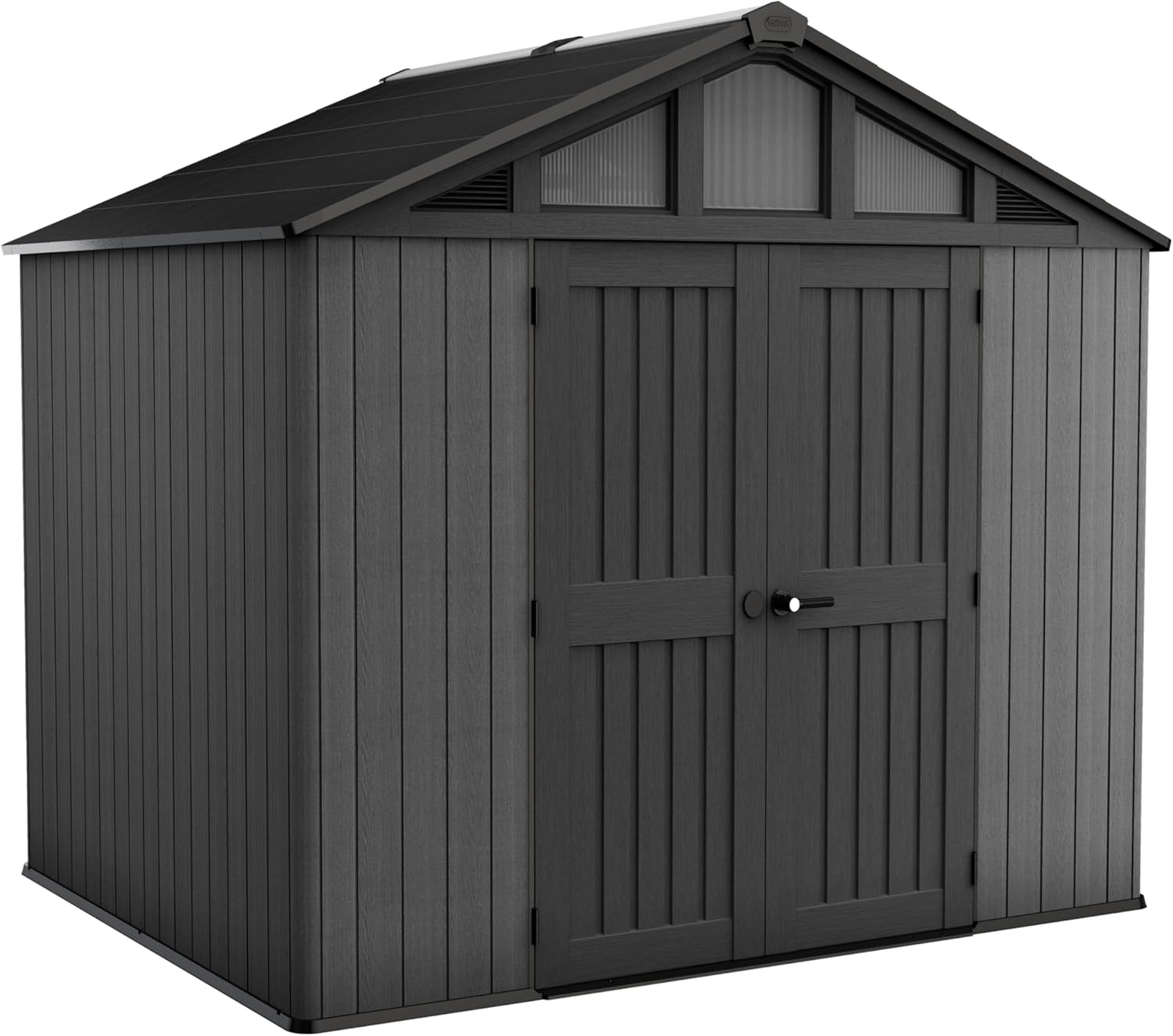 Keter - Stronghold - 7.7 m² - résine & métal, aspect bois, anthracite 108-7.7