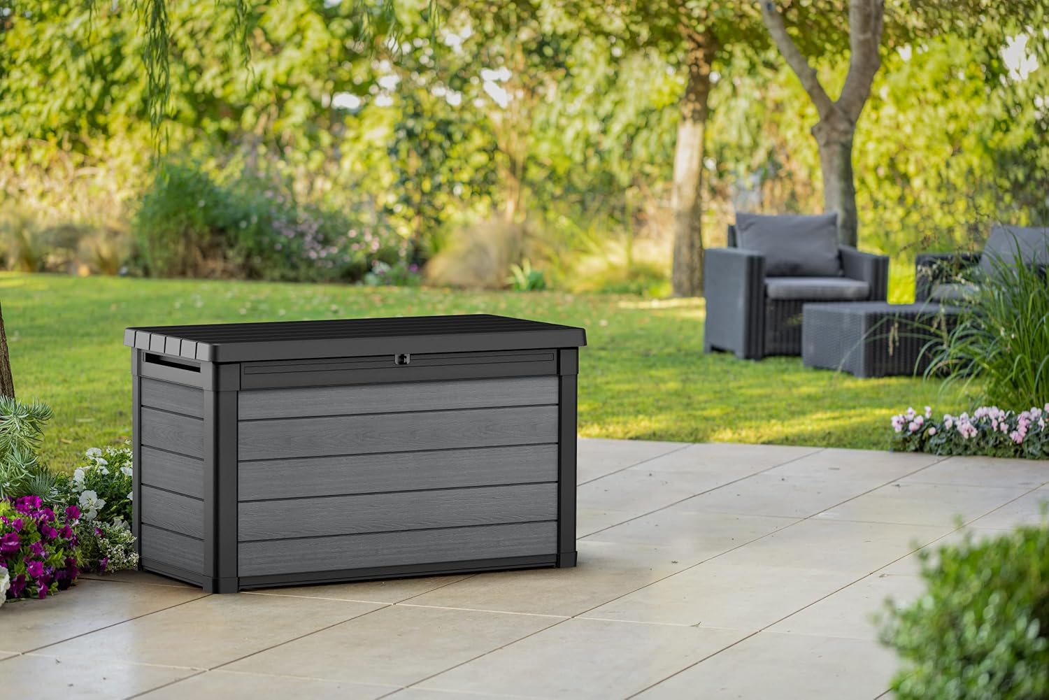 Keter Coffre de jardin Cortina gris - 380 litre
