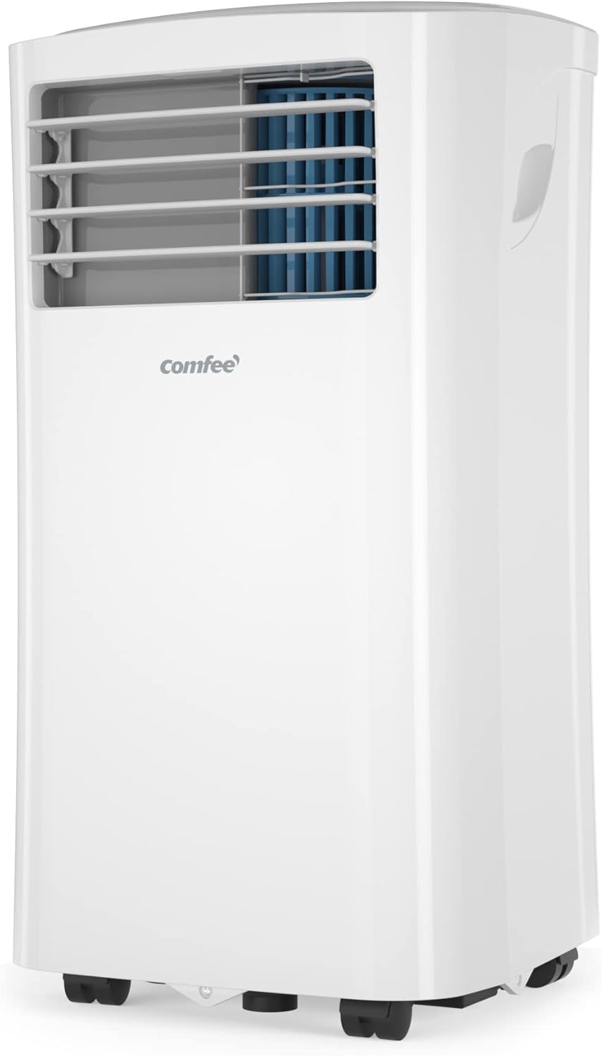 Comfee Climatiseur Mobile Portable 9000 BTU/h 2,6kW, 3-EN-1 Refroidisseur Déshumidificateur Ventilateur, Follow me, Minuterie, Mode nuit, Pour salon et maison de 33㎡/88m³, MPPH-09CRN7, EEK A, R290