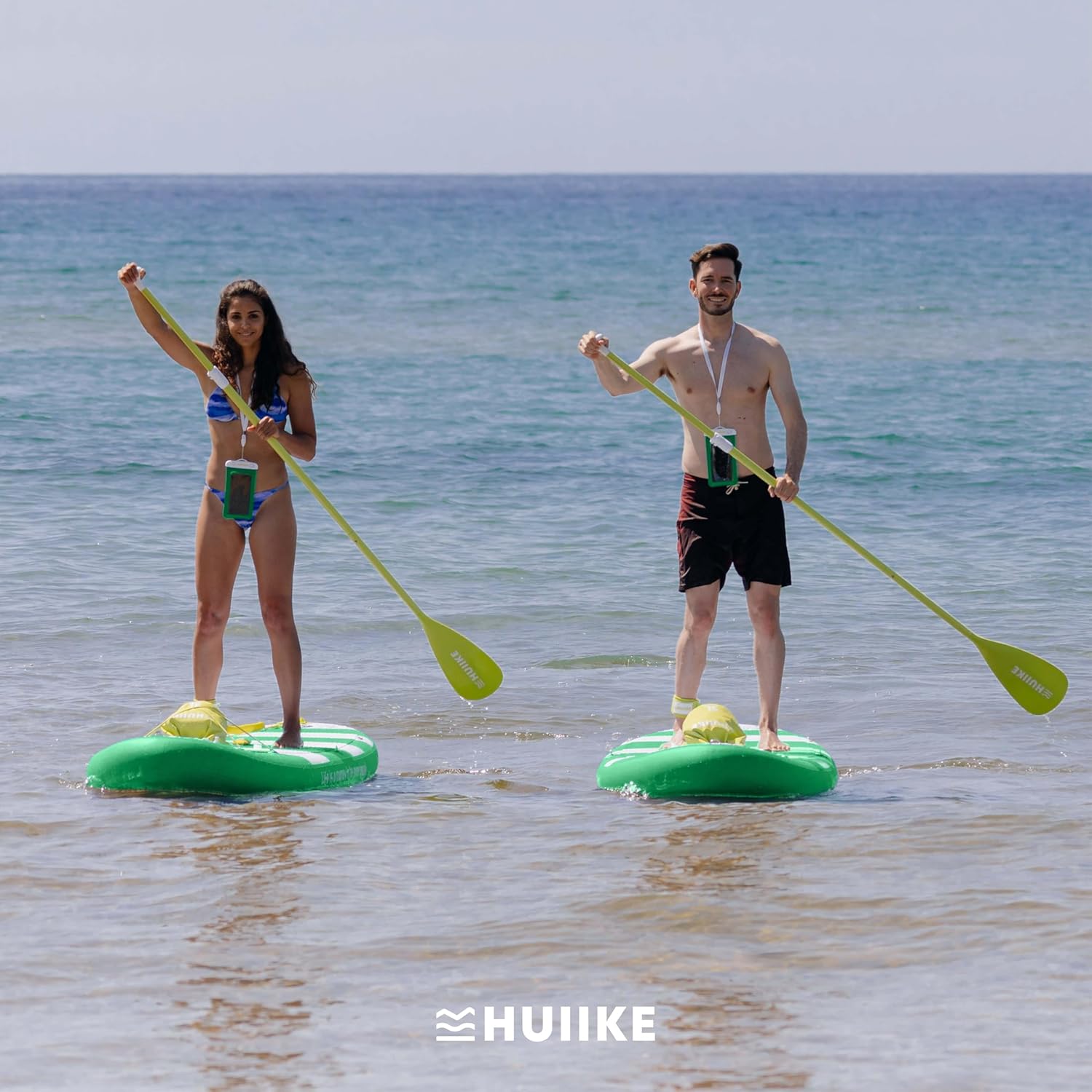 HUIIKE Paddle Gonflable Adulte avec Accessoires Inclus, Pagaie, Ailerons, Pompe. Planche de Stand Up Paddle Grande Stabilité et Résistance. 305 x 84 x 15 cm, Jusqu'à 130 kg