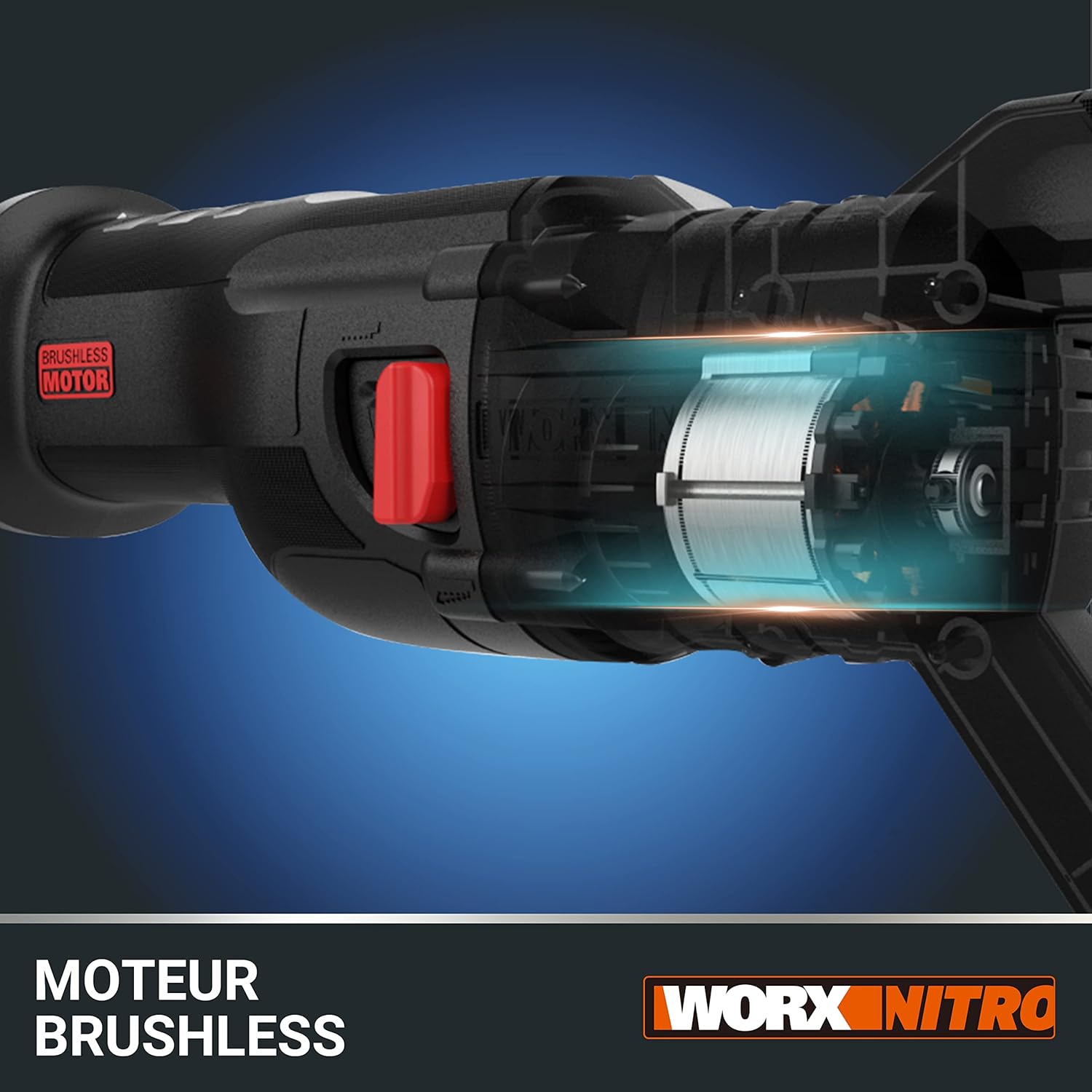 WORX - scie sabre sans fil 20V, 29mm course, moteur brushless - WX516.9