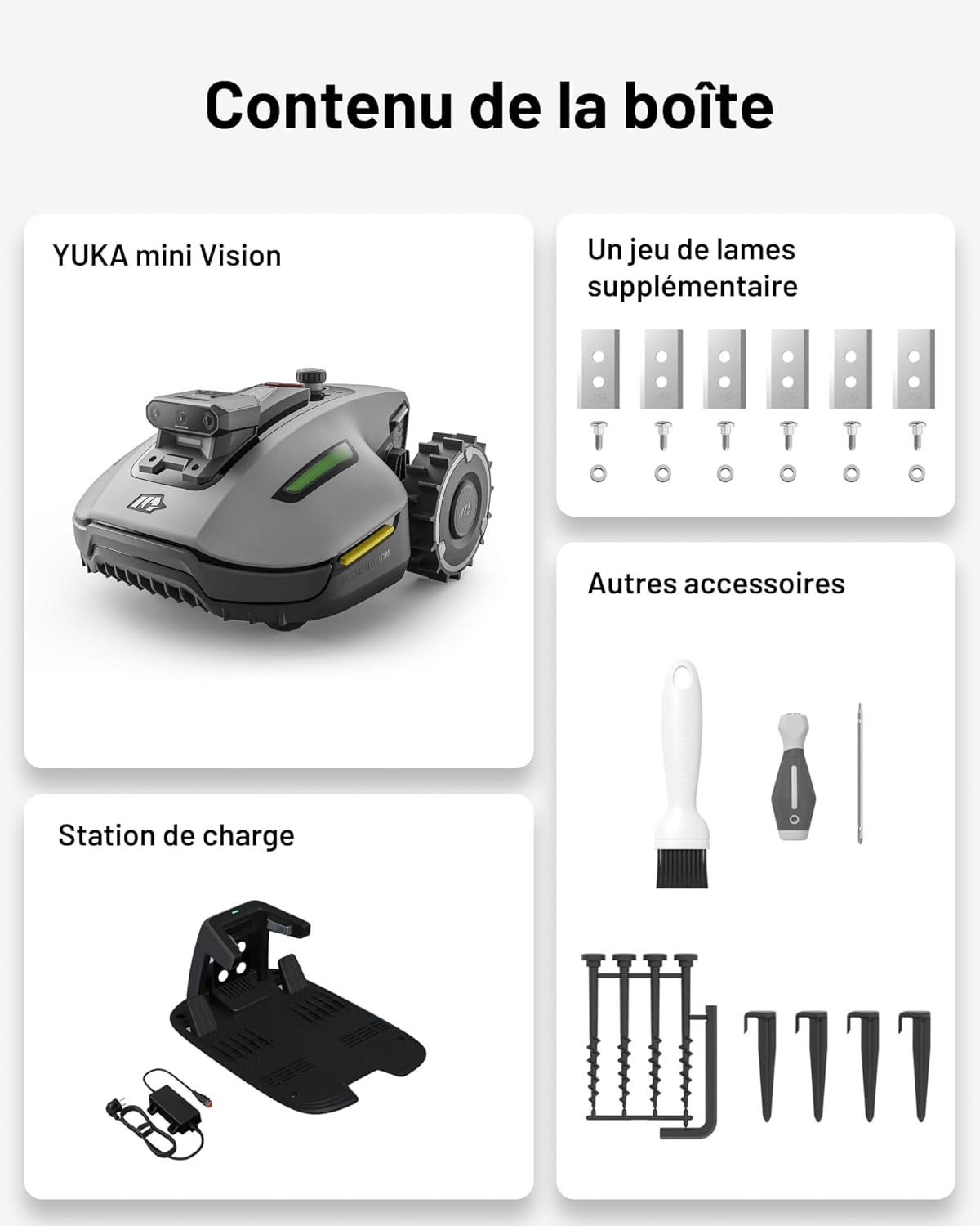 Mammotion - YUKA Mini - 700 m² - tondeuse robot AI vision triple caméra YUKA Mini