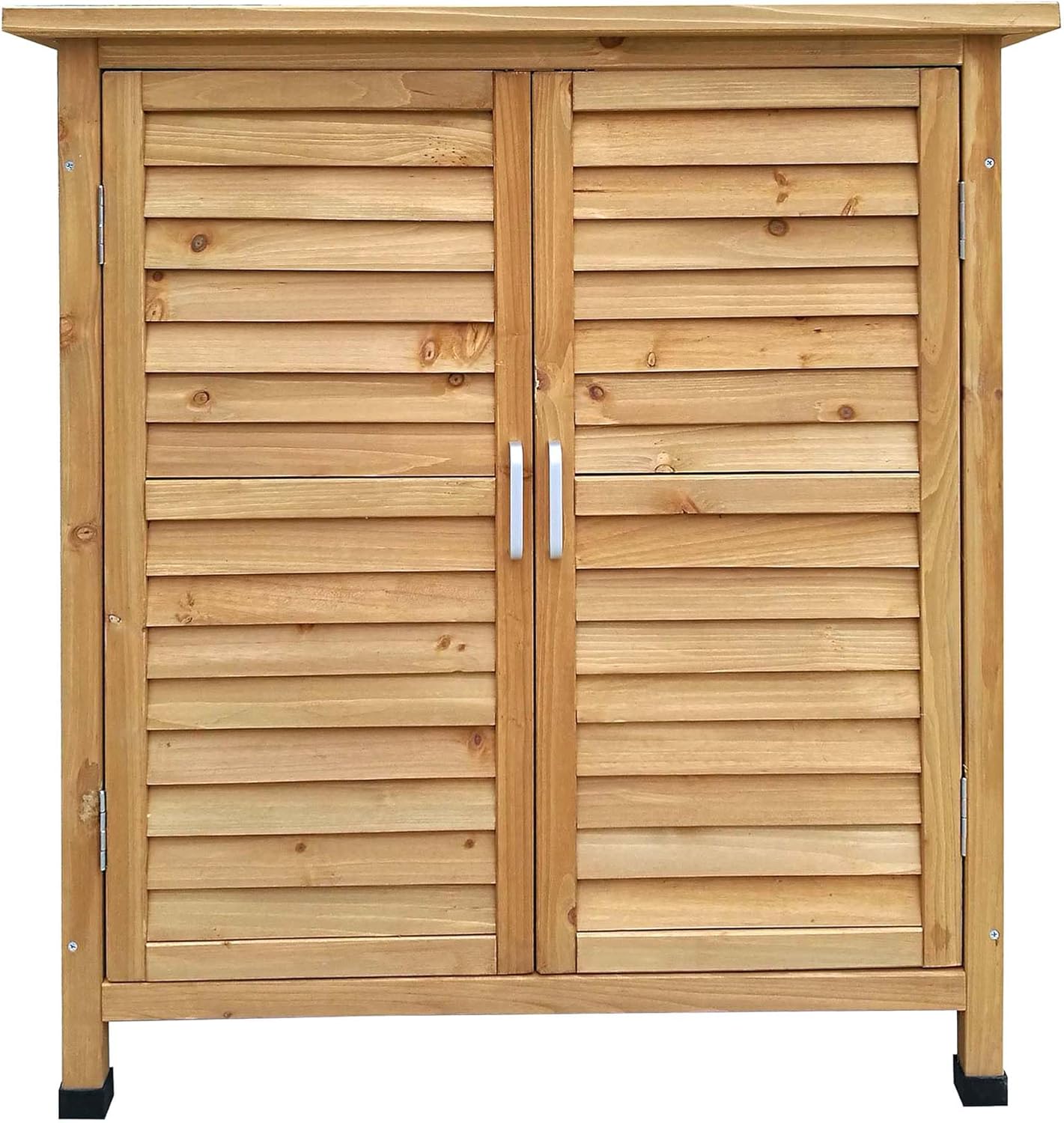 Wiltec Abri de Jardin – 870 x 465 x 916 mm – en Bois d’Épicéa – avec 2 Portes – Cabane Remise pour Rangement Outils pour Jardin, Terrasse & Balcon