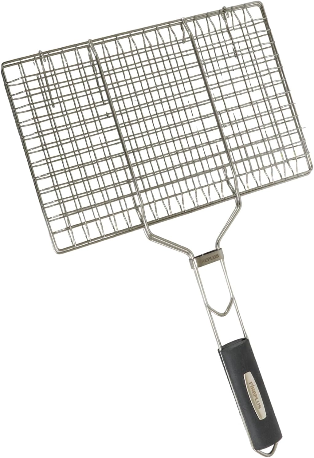 Amig - Fireplus Barbecue Grill | Double Grille en Acier Inoxydable | Avec Poignée en Caoutchouc Antidérapante | Avec Verrouillage de Sécurité | Dimensions: 32x21,5cm