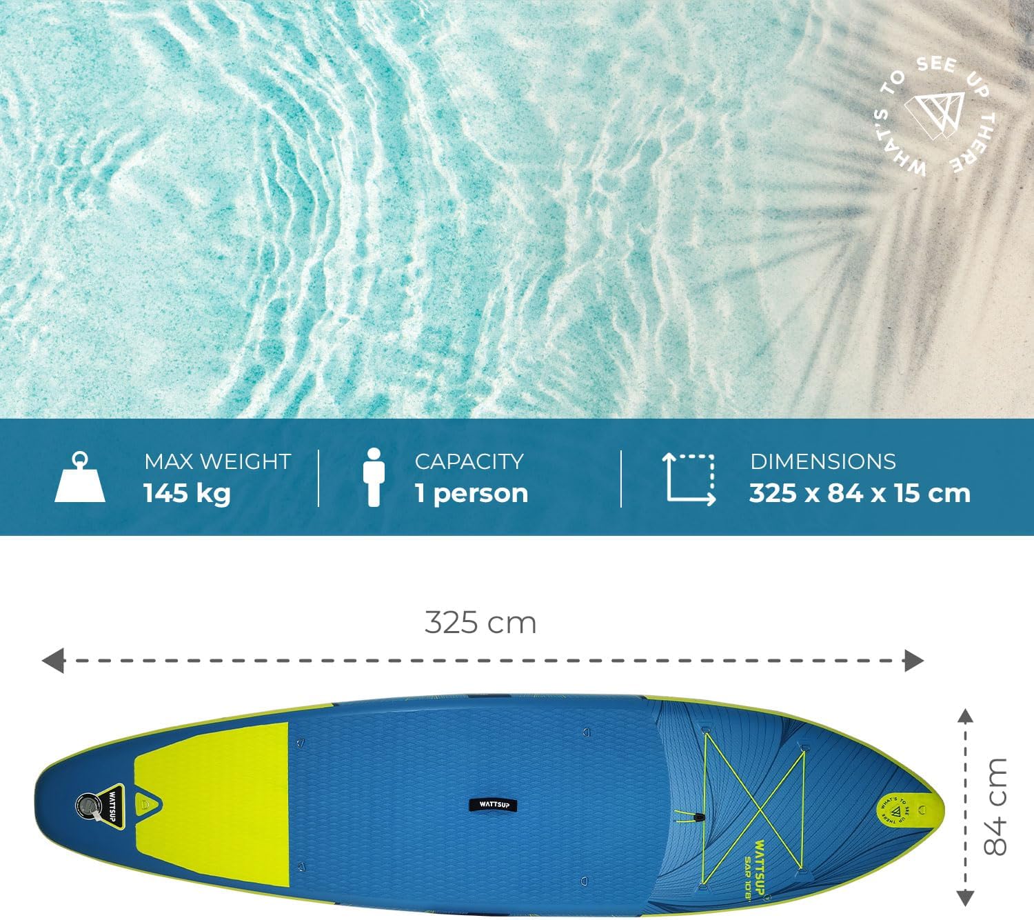 Wattsup - SUP Essentials - gonflable, dropstitch, set complet