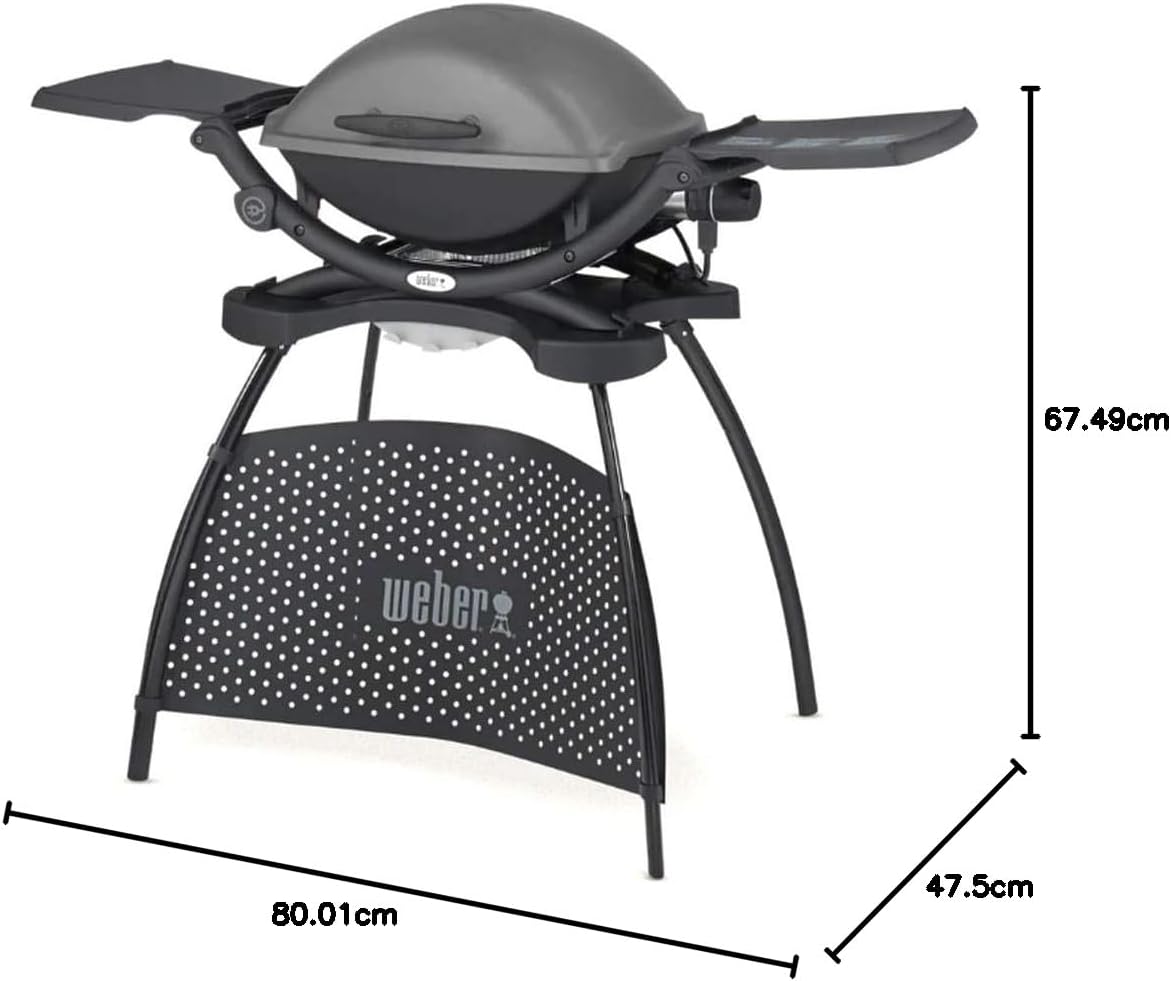 Weber - Q2400 série - 54x39 cm - grille fonte, support et tablettes 55020853