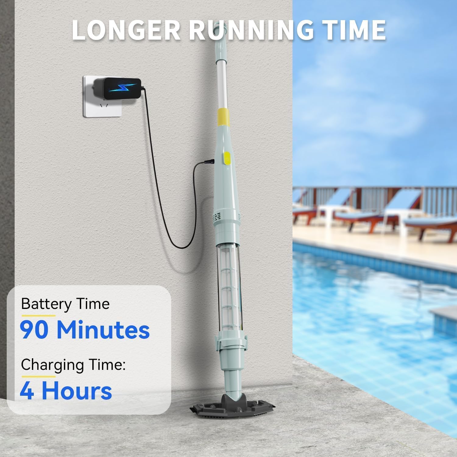 Lydsto - S1 Lite aspirateur piscine sans fil, 90 min, léger, S1 Lite