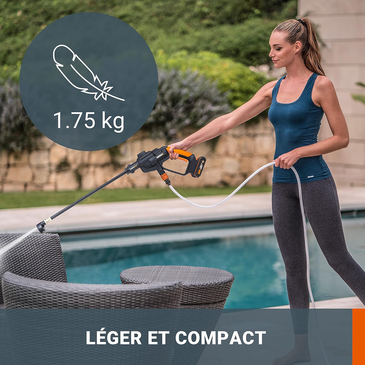 WORX - Hydroshot 20V - nettoyeur sans fil portable compact - WG620E