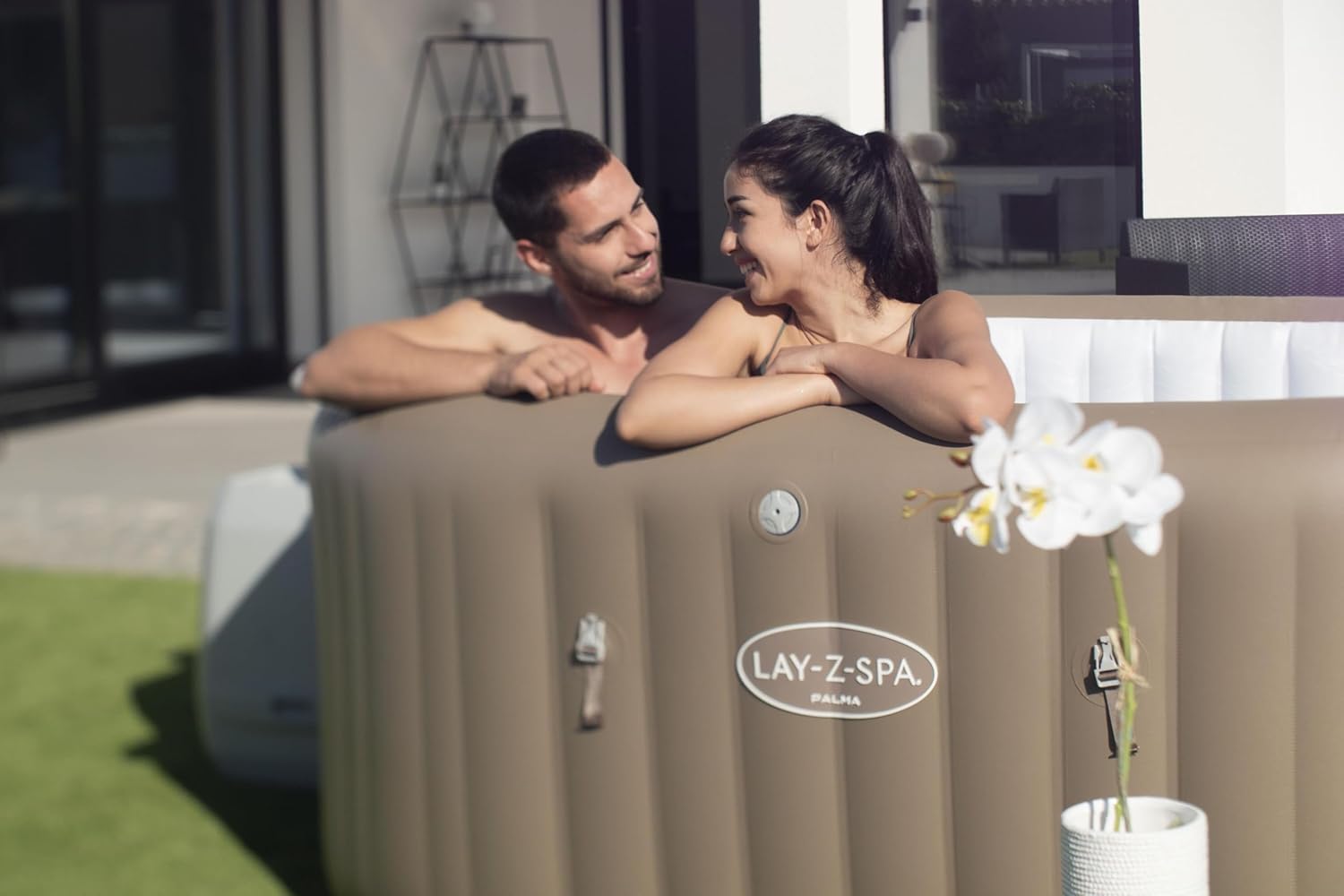 Bestway - Lay-Z-Spa Palma Hydrojet Pro - carré - 5-7 places, spa gonflable