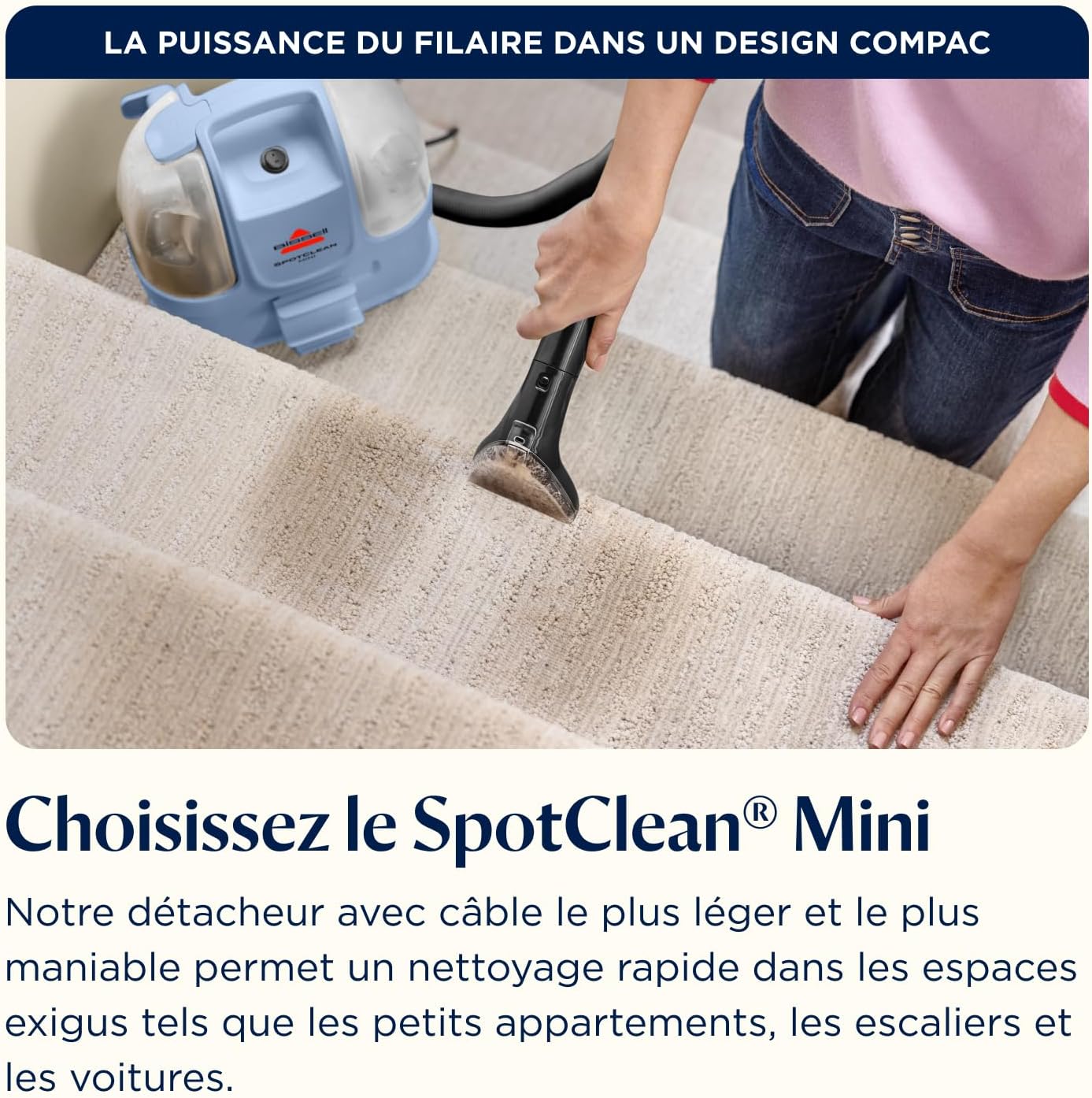 BISSELL - SpotClean Mini - léger, filaire, portable, multi-surfaces - 4103N