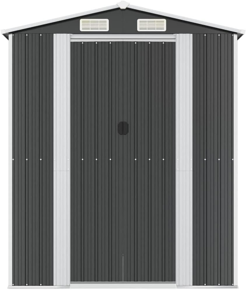 vidaXL - cabane abri jardin acier galvanisé 192x772x223 cm, anthracite
