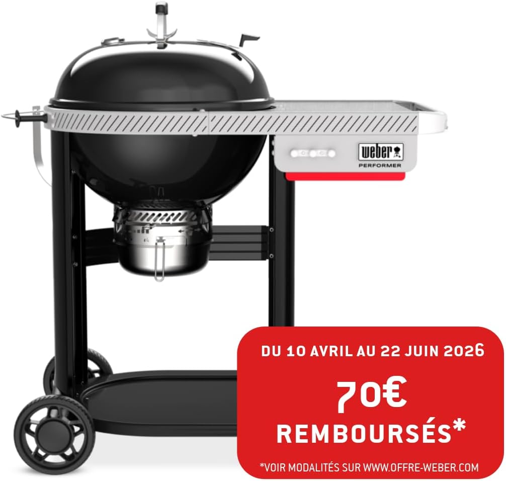 Weber - Performer série - 57 cm - barbecue charbon, couvercle acier, tablette, One-Touch, thermomètre