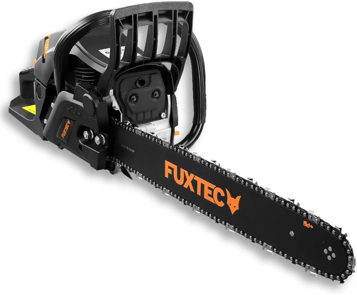 Fuxtec Tronçonneuse Thermique 46 cm - 18 Pouces FX-KS255 Black Edition 54cm3 2 Temps Essence 2,3kW Élagage Ébranchage Bois De Chauffage