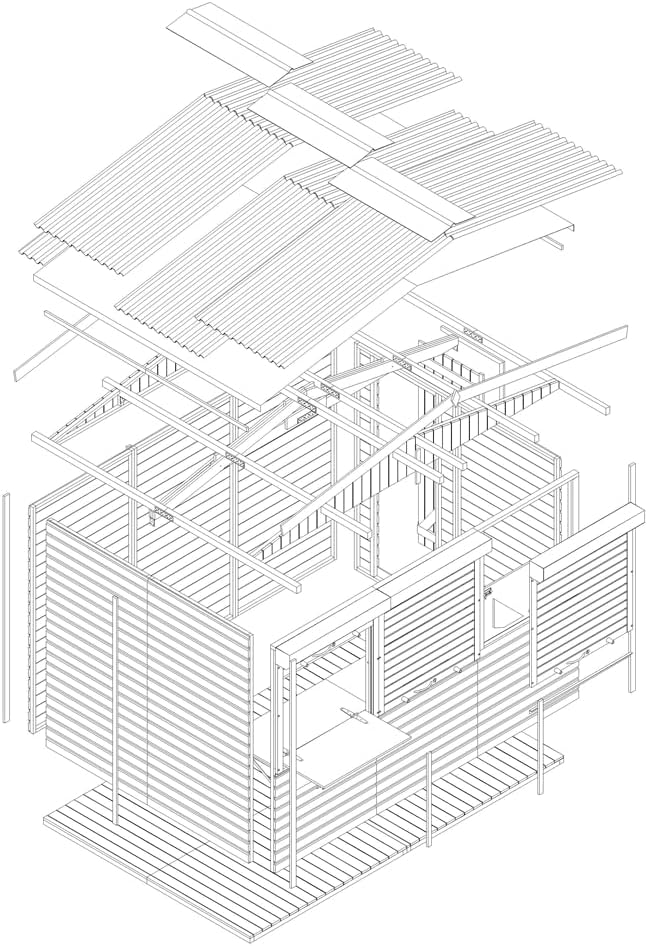 TIMBELA Abri de Jardin en Bois M150AZ – Kiosque Bois - Stand Marché avec 3 Fenêtres + Volets roulants, L336xP263xH232 cm / 6 m², Facile à Monter et à Démonter, Bar Jardin