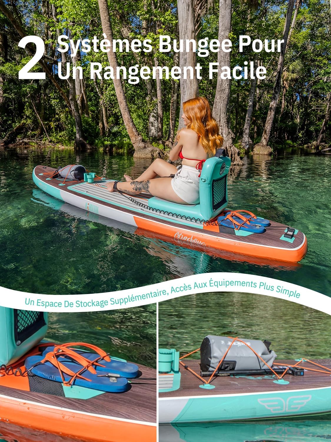 Niphean - Extra Large Paddle - 2+1 pers - gonflable, kit débutant, housse étanche