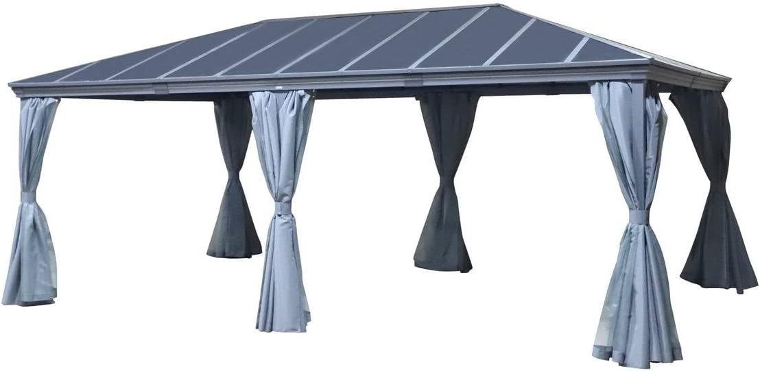 Hespéride - Pergola Belize - 3,6x6m - Aluminium et polycarbonate