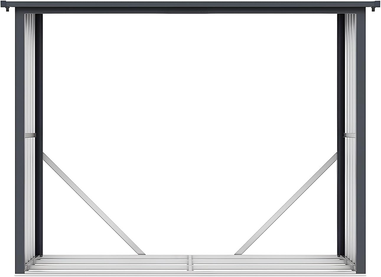 Vente-unique Abri b√ªches métal en Acier galvanisé Effet Bois 4,9 st√®res - 4,1 m3 Winwood - L.242 x P.89 x H.190 cm
