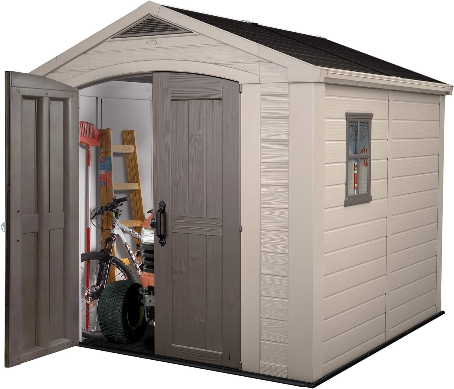 Abri de jardin FACTOR 88 - 6,3m2 beige et marron 