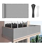 Duerer Brise Vue pour Balcon 75 x 300cm Couverture de confidentialité 180g/m² HDPE Tissu Protecti...