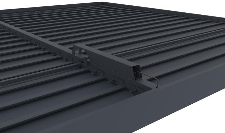 Cazeboo - Pergola bioclimatique motorisée LED 394x300cm, alu, vent 80km/h