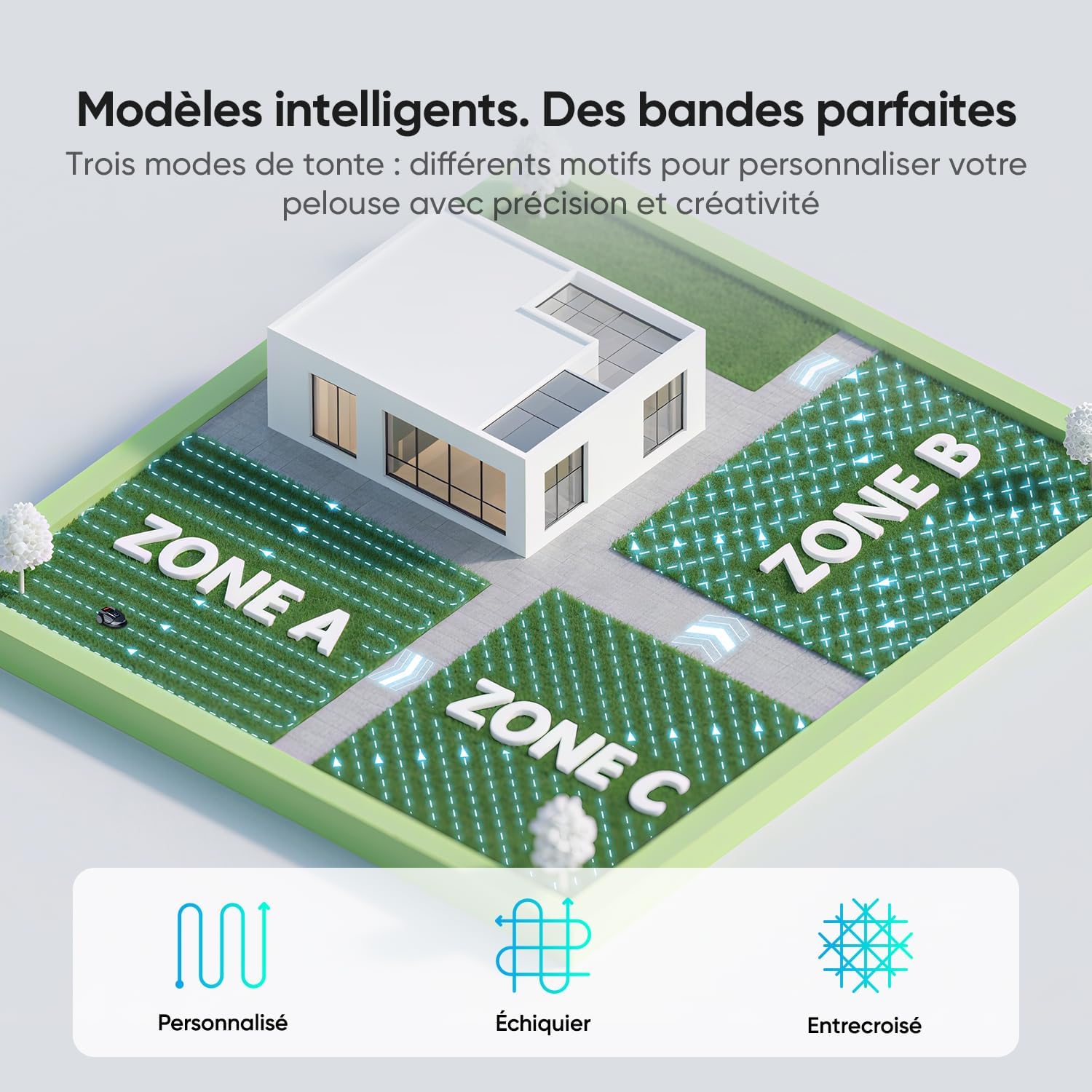 Sunseeker - S4 série - robot tondeuse 1000m² - LiDAR 360°, IA, multi-zones, app