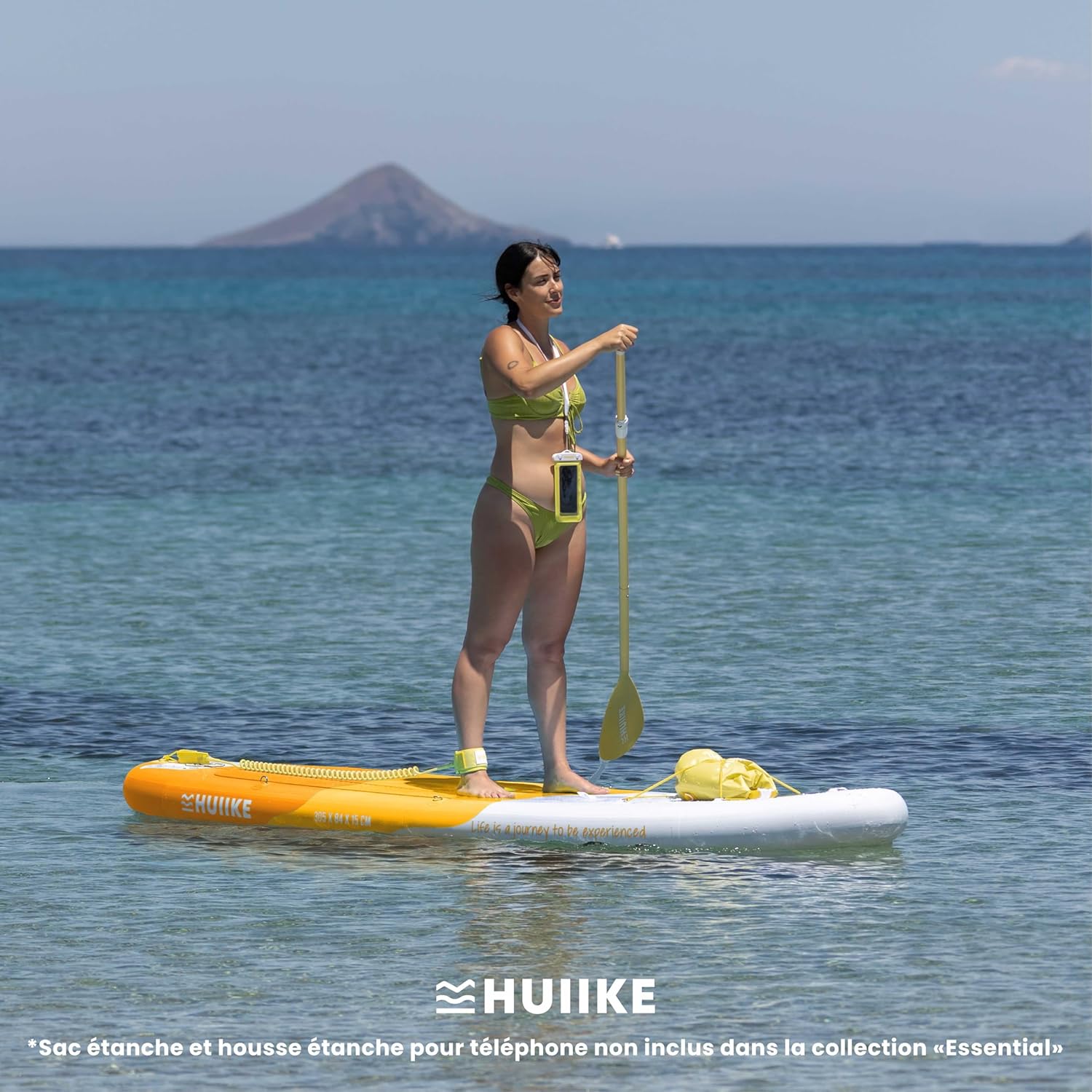 HUIIKE Paddle Gonflable Adulte avec Accessoires Inclus, Pagaie, Ailerons, Pompe. Planche de Stand Up Paddle Grande Stabilité et Résistance. 305 x 84 x 15 cm, Jusqu'à 130 kg