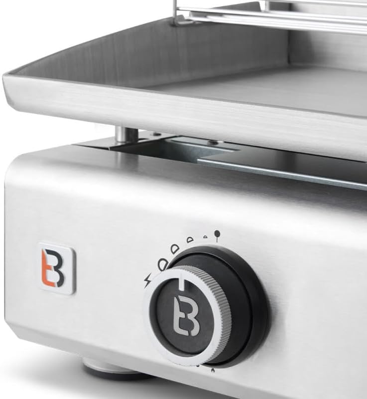 Favex - Brasero plancha gaz inox 2 feux 52x34cm 5,3kW Stable Flame