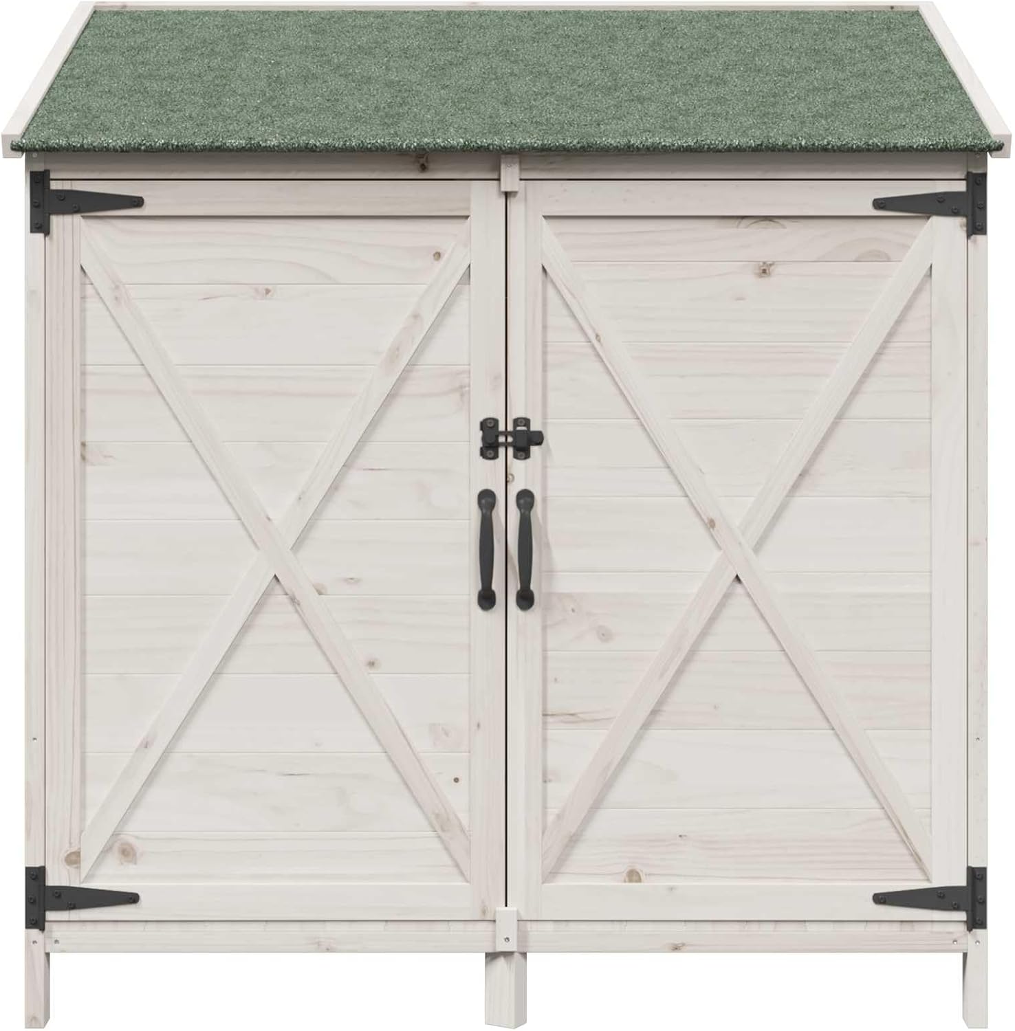 vidaXL - Abri de jardin bois 106x56x113,5cm, spacieux, aéré, blanc