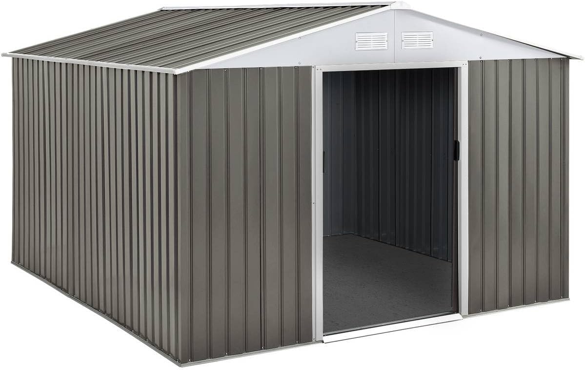 Habitat et Jardin - Abri Dallas - 8.84m² - Taupe/Blanc - 1299_78622