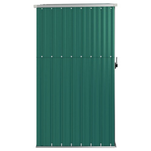 la porte est un cadre en acier avec un cadre en métal vert.