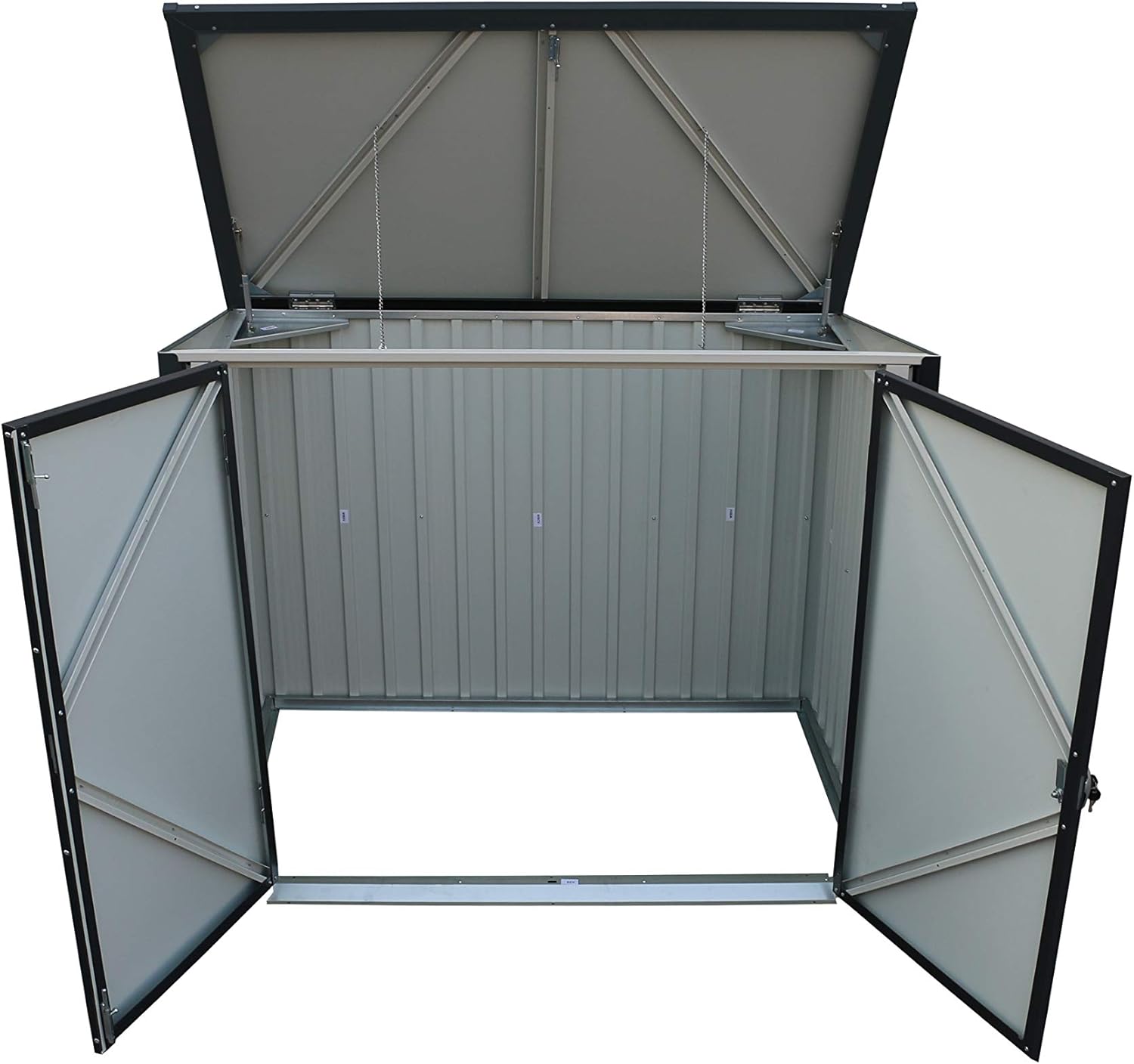Duramax - abri poubelles double - 154x96x131 cm - métal verrouillable