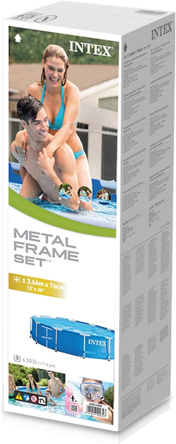 Intex piscine metal frame ronde tubulaire (ø)3,66 x (h)0,76m